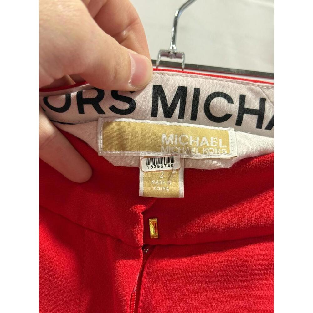 MICHAEL KORS Red Slim Pants Size 2 - Picture 5 of 5